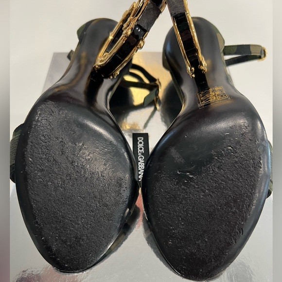 DOLCE AND GABBANA Baroque DG sandals in camouflage patchwork EU:38 - Picture 6 of 12